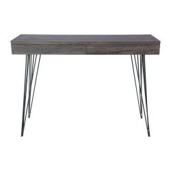 Console Pied Métal, 2 tiroirs gris - Meuble design et décoration