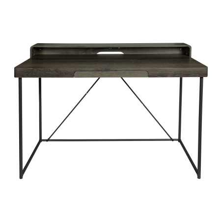 Bureau 1T chêne cendré piétement métal - Meuble design et décoration