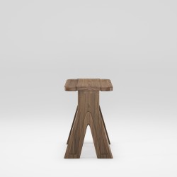 Tabouret en noyer massif MULTIBANQUETA