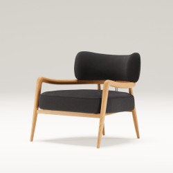 Fauteuil salon en chêne massif BOTERO