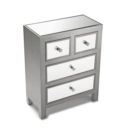 Commode chiffonnier style Art Déco recouvert de miroirs 4 tiroirs